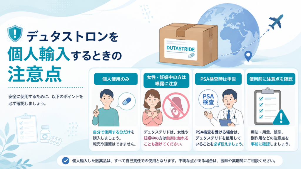 デュタストロンを個人輸入するときの注意点
