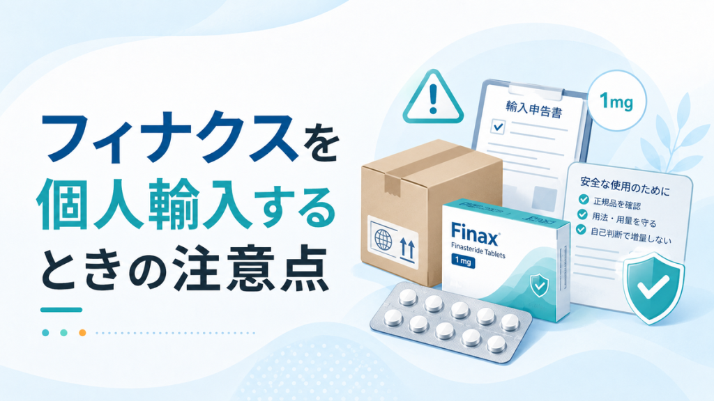 フィナクスを個人輸入するときの注意点