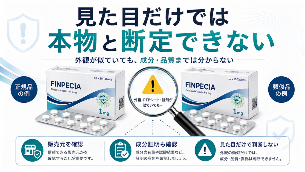 見た目だけでは本物と断定できない
