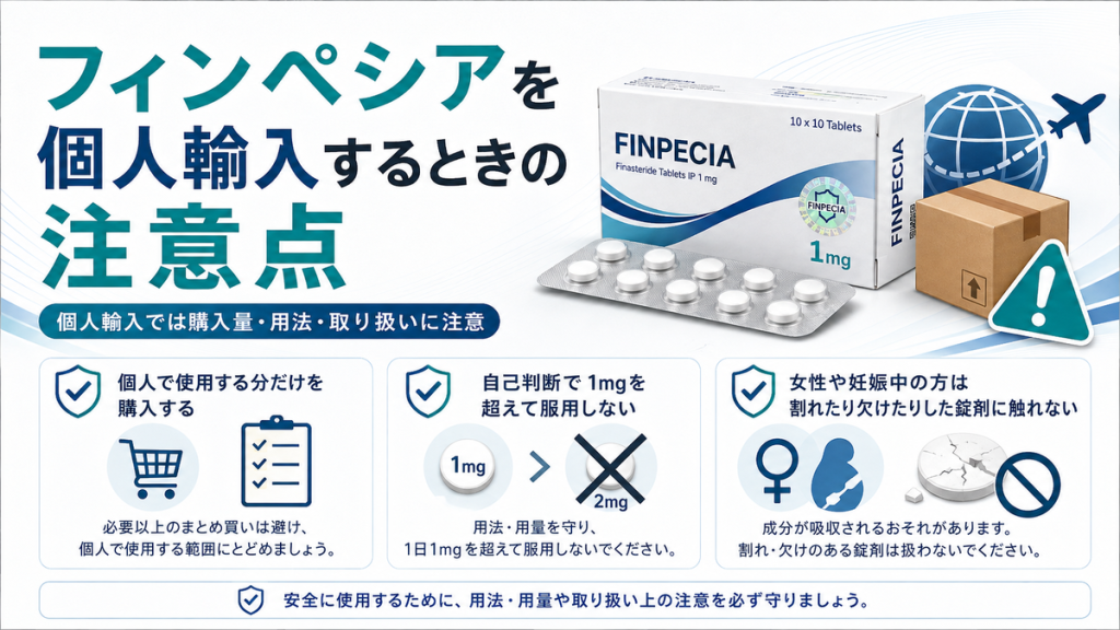 フィンペシアを個人輸入するときの注意点