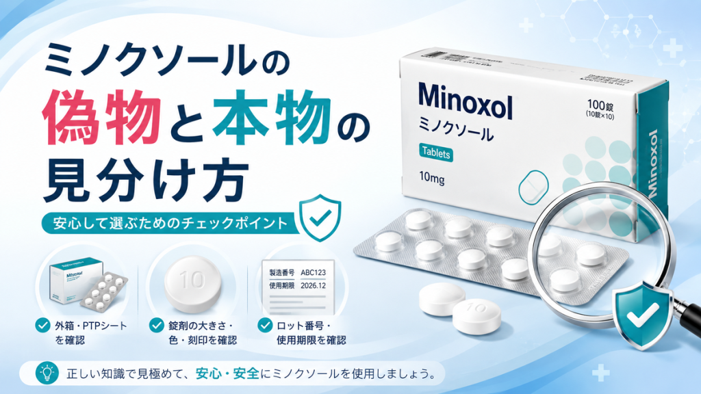ミノクソールの偽物と本物の見分け方