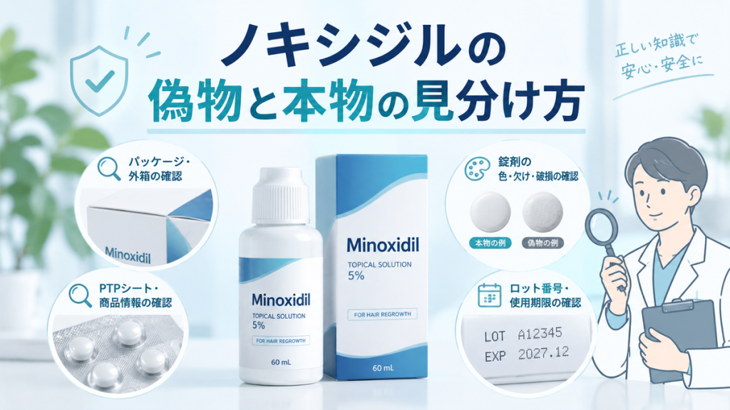 ノキシジルの偽物と本物の見分け方