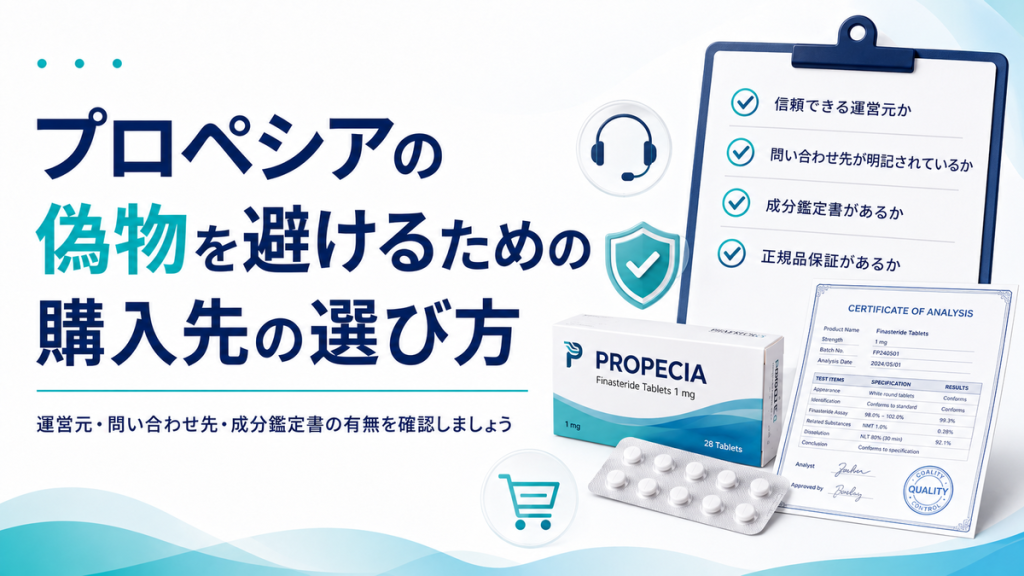 プロペシアの偽物を避けるための購入先の選び方