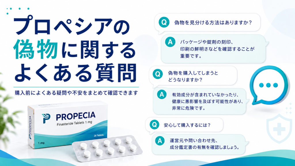 プロペシアの偽物に関するよくある質問