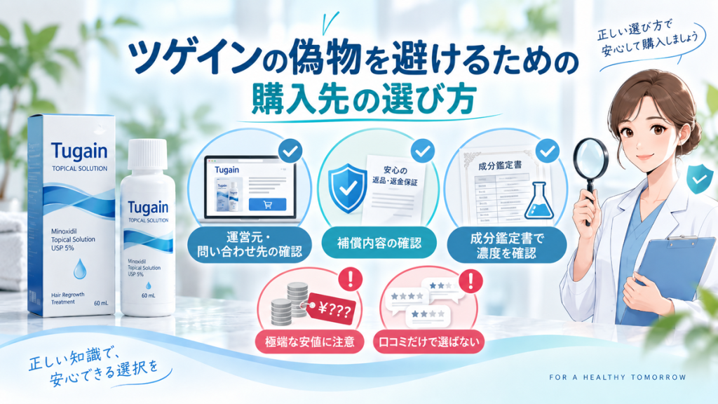ツゲインの偽物を避けるための購入先の選び方