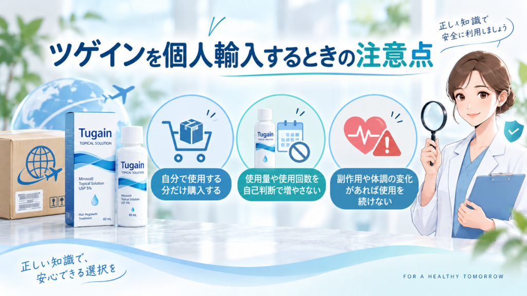 ツゲインを個人輸入するときの注意点