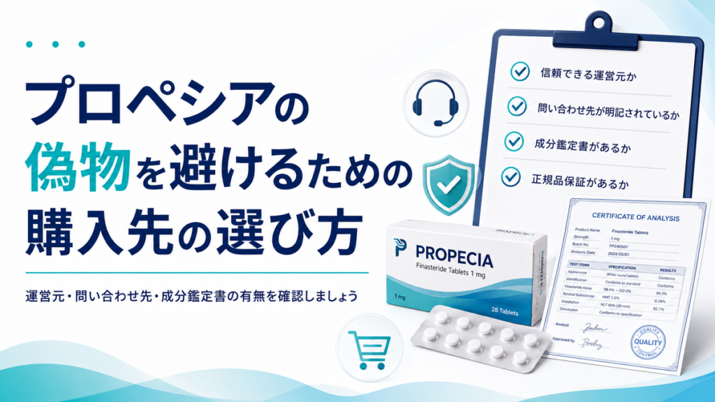 プロペシアの偽物を避けるための購入先の選び方